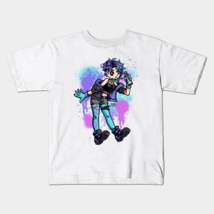 gothic punk girl graffiti Kids T-Shirt